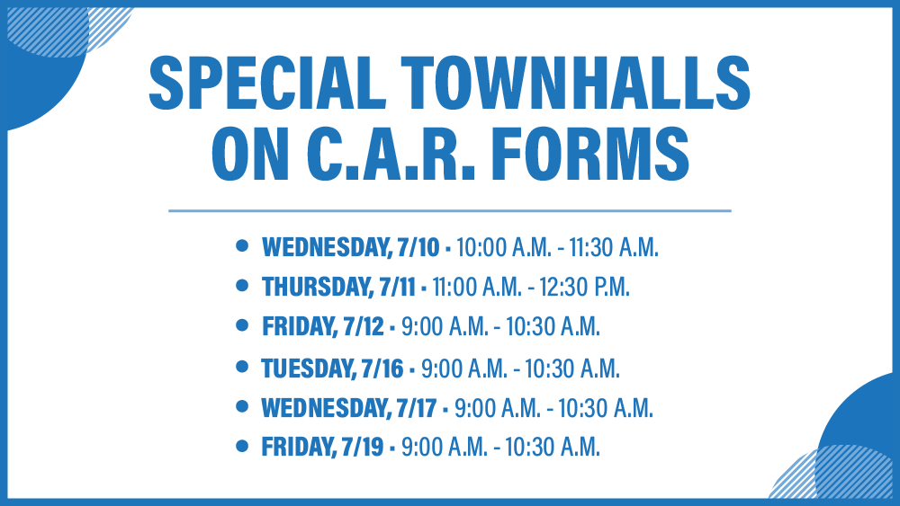 C.A.R. Member Townhalls